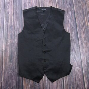 Suit Vest Formal Fashions Mens M Black Solid Polyester Tuxedo Wedding‎ Formal